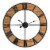 Glitzhome Farmhouse Oversized Black Wooden & Metal Wall Clock Perspective: front