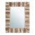 Glitzhome Farmhouse Rectangle Wooden Frame Wall Mirror Perspective: front