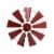 Glitzhome Rustic Farmhouse Round Metal Windmill Wall Decor, Country Farm Home Decoration Perspective: front