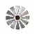 Glitzhome Rustic Farmhouse Round Metal Windmill Wall Decor, Country Farm Home Decoration Perspective: front