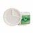 Glitzhome Oak™ PLUS 9-Inch White Sugarcane Sectional Plates Perspective: front