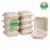 Glitzhome 8 Inch Natural Sugarcane Clamshell Containers, 300 Pack Perspective: front