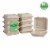 Glitzhome Oak™ PLUS 10-Inch Natural Sugarcane Clamshell Containers Perspective: front