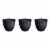 Glitzhome Oversized Faux Ceramic Round Plastic Pot Planter - Black Perspective: front