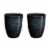 Glitzhome Oversized Faux Ceramic Tall Bowl Plastic Pot Planter - Black Perspective: front