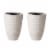 Glitzhome Faux Porcelain Round Planter Perspective: front