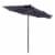 Glitzhome Aluminium Self Tilt Market Patio Umbrella - Navy Blue Perspective: front