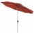 Glitzhome Aluminium Self Tilt Market Patio Umbrella - Wine Red Perspective: front