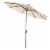 Glitzhome Aluminium Self Tilt Market Patio Umbrella - Beige Perspective: front