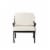 Glitzhome Cast Aluminium Patio Sofa Chair with Cushion - Beige / Black Perspective: front