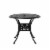 Glitzhome Cast Aluminium Patio Garden Round Dining Table- Black Perspective: front