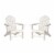 Glitzhome All-Weather Adirondack Chair - White Perspective: front