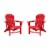 Glitzhome Adirondack Chair - Red Perspective: front