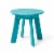 Glitzhome 20 Inch Diameter Outdoor Patio White HDPE Round Side Table, Coffee Table Perspective: front