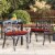 Glitzhome Set of Two Cast Aluminum Dining Chairs Beige Cushions with Wine Red Covers Perspective: front