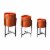 Glitzhome Modern Metal Plant Stands - Black/Orange Perspective: front