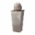 Glitzhome Ceramic Sphere Pedastal Outdoor Fountain - Ivory Perspective: front