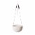 Glitzhome Solar Light Plastic Hanging Planter - White Perspective: front
