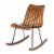 Glitzhome Contoured Natural Bamboo Rocking Chair Perspective: front