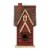 Glitzhome Hanging Distressed Wooden Cottage Birdhouse - Red Perspective: front