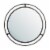 Glitzhome Deluxe Metal Round Wall Mirror - Black Perspective: front