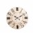 Glitzhome 31.7 Inches Large Engraved Numerals Battery Operated Clock, White Wooden Wall Clock Perspective: front