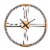 Glitzhome Oversized Modern Farmhouse Round Wall Clock Perspective: front