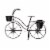 Glitzhome Oversized Metal Bicycle with Pots Plant Stand - Black Perspective: front