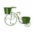 Glitzhome Metal Bicycle Pot Standd - Green Perspective: front