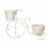 Glitzhome Metal Bicycle Plant Stand - White Perspective: front