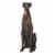 Glitzhome 30.25 Inch H MGO Sitting Greyhound Dog Statue-Left Perspective: front