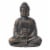 Glitzhome Meditating Zen Buddha Statue Figurine , 22.75 Inch , Rustproof Faux Bronze Perspective: front
