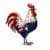 Glitzhome Patriotic Stars Metal Rooster Porch Decor Perspective: front