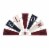 Glitzhome Patriotic Welcome Metal Spinner Wall Sign Perspective: front