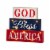 Glitzhome Patriotic Battery Operated Illuminated Wooden Block Decor Perspective: front