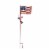 Glitzhome Patriotic Metal Flag Illuminated Yard Stake/Wall Sign Perspective: front