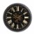 Glitzhome 27.50 Inch D Oversized Vintage Round Black Gear Clock With Tempered Glass Perspective: front