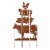 Glitzhome Farmhouse Silhouette Rustic Metal Yard Stake Perspective: front