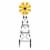 Glitzhome Metal Wind Spinner Yard Steak Spring Decor - Yellow Perspective: front