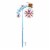 Glitzhome Metal Bicycle Wind Spinner Welcome Yard Stake - Red Perspective: front