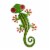 Glitzhome Metal Watermelon Gecko Wall Decor - Multi Perspective: front