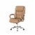 Glitzhome Leather Adjustable Height Swivel Chair - Camel Perspective: front