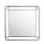 Glitzhome 29.5 x 29.5 Inch Square Metal Wall Mirror, Silver Perspective: front
