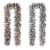 Glitzhome Two Pack 9 Feet Pre-Lit Snow Flocked Christmas Garland, with Warm White Lights Perspective: front