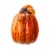 Glitzhome 5.5 Inch Tall Multi Striped Glass Pumpkin Perspective: front