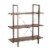 Glitzhome Modern Industry Metal/Wooden 3-Tier Bookcase & Shelves - Brown/Walnut Perspective: front
