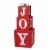 Glitzhome Lighted Wooden Block Joy Porch Sign Perspective: front