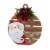 Glitzhome Lighted Round Wooden Santa Porch Décor Perspective: front