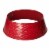 Glitzhome Christmas Red Hammered Metal Tree Collar Perspective: front