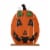 Glitzhome 30 Inch Tall Lighted Wooden Pumpkin Porch Decor Perspective: front